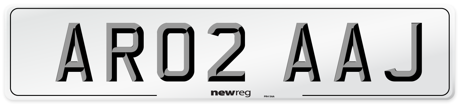 AR02 AAJ Number Plate from New Reg